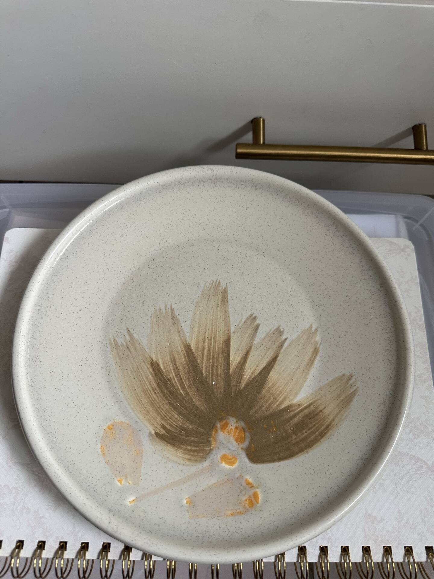 Ensemble de 4 assiettes en céramique vintage par Sarreguemines années 1970 florales