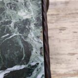 Wrought iron and marble coffee table