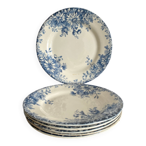 6 assiettes plates en - gien