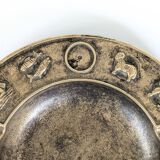 Large brass pocket emptier | Zodiac signs