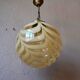 Suspension globe glass from Murano, marbled, brass, 1970s.
