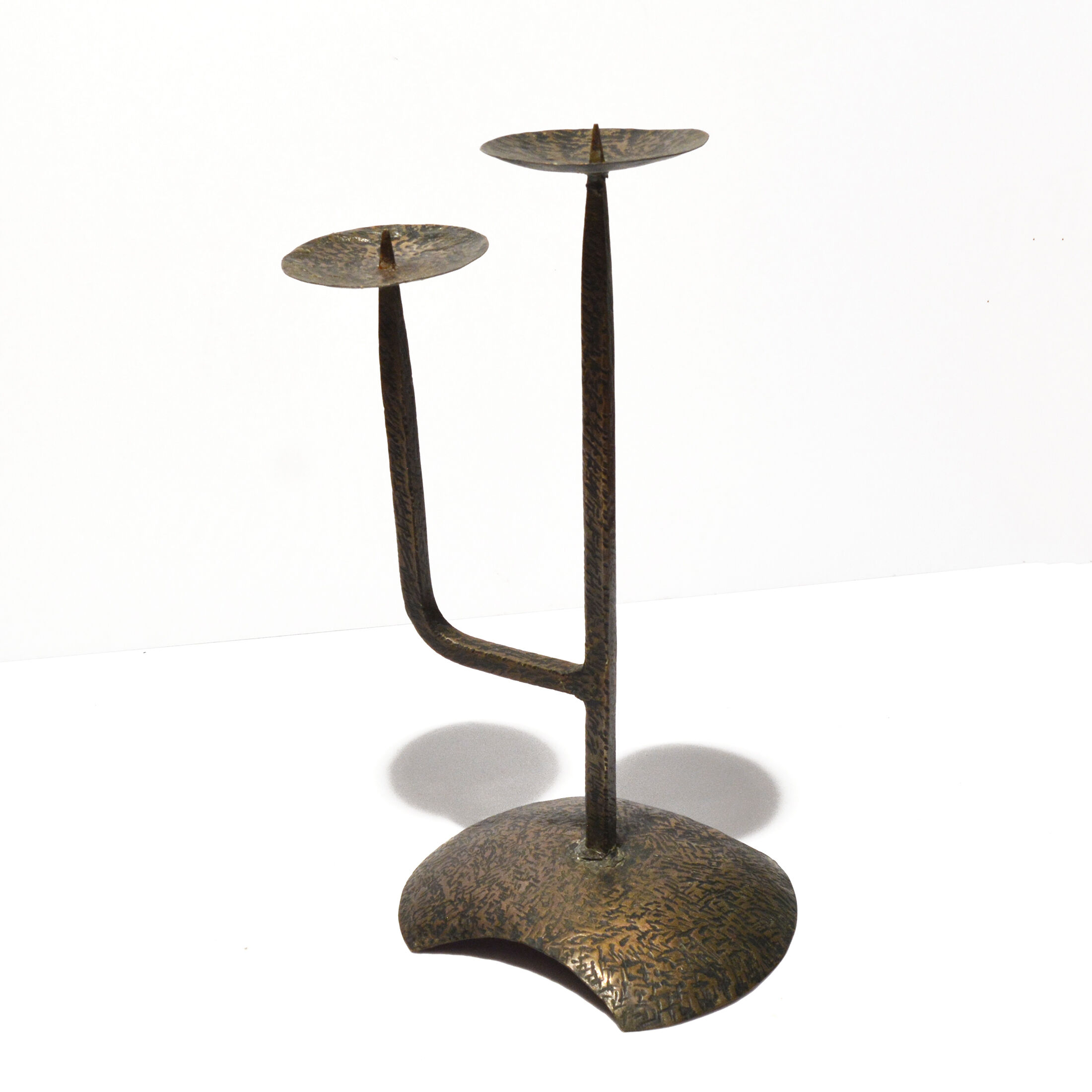 Brutalist style candlestick, czechoslovakia, 1960s