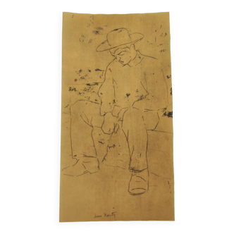 Stencil after Toulouse Lautrec the young Routy