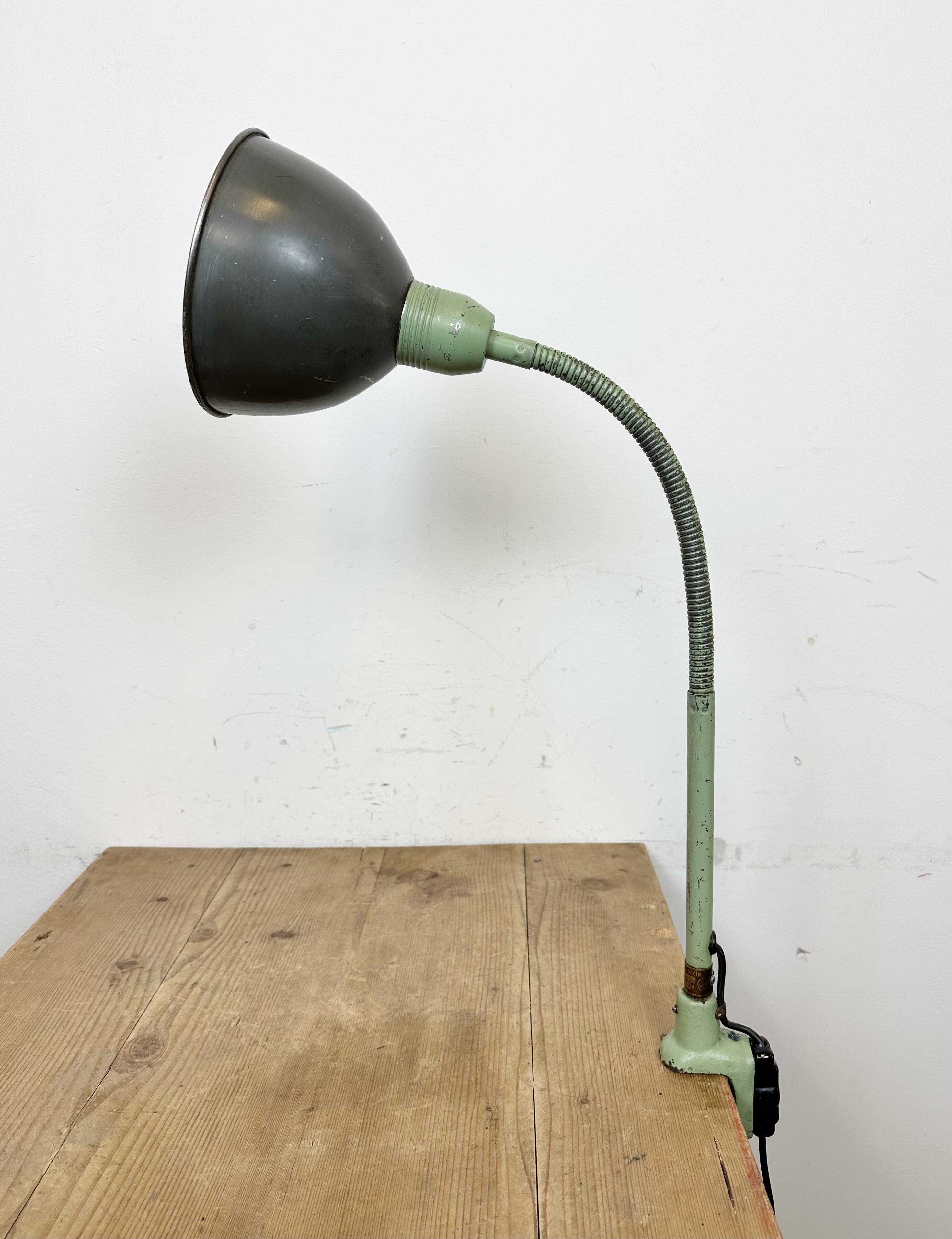 Lampe de Bureau Industrielle à Col de Cygne de Instala Děčín, 1960s