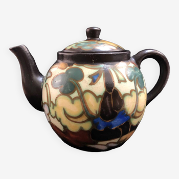 Bergen earthenware teapot art deco orientalist