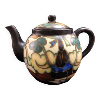 Bergen earthenware teapot art deco orientalist