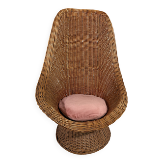 Vintage wicker chair 1970's