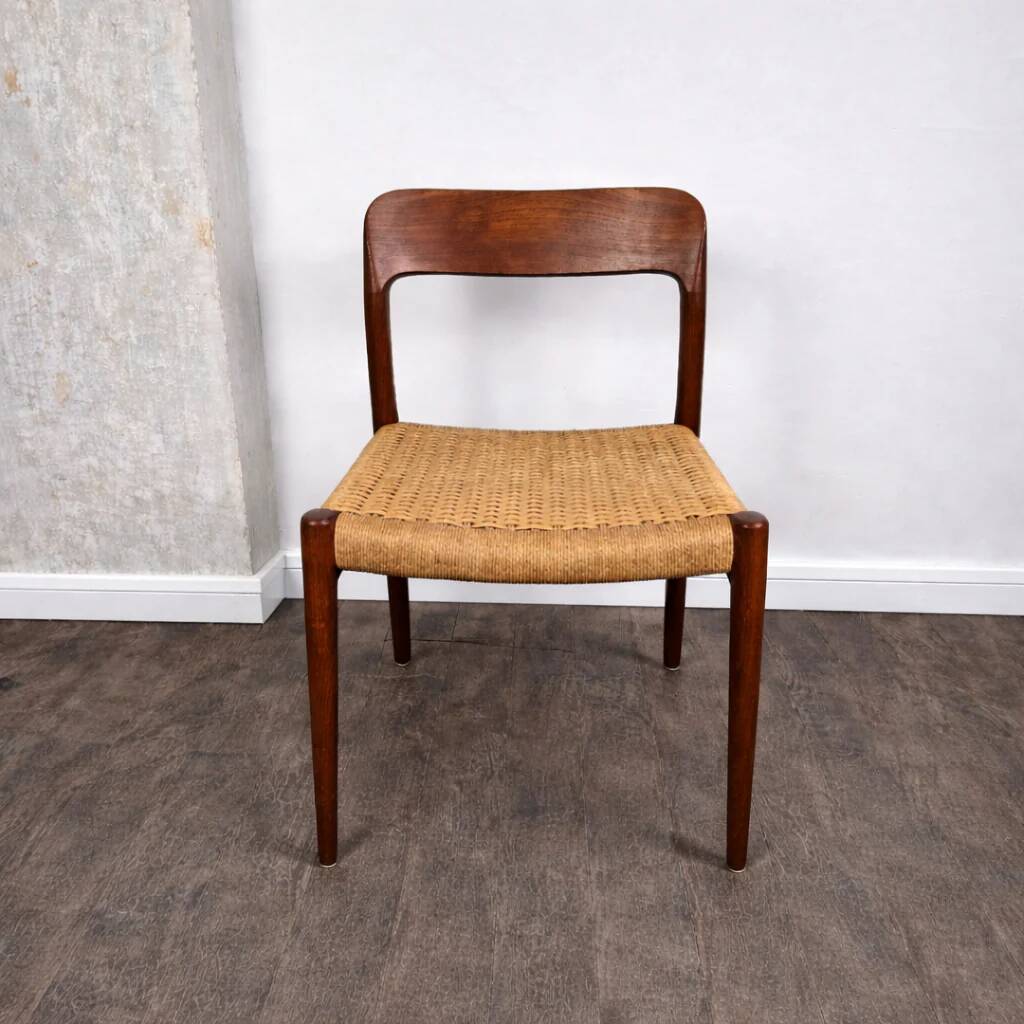 Teak and rope chair, model 75 by Niels O. Møller for JL Møller, Denmark, 1950.