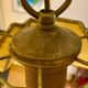 Glass paste and brass umbrella pendant light, 1970