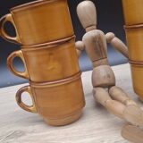 Set of 6 Saint Clément coffee cups, France