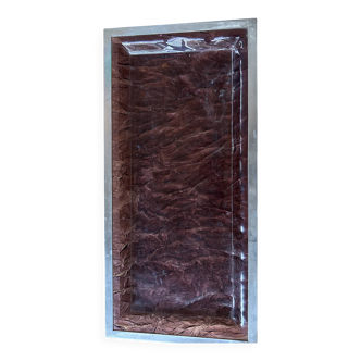 Plat vintage Lucite et métal