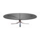 Chrome steel coffee table and smoked glass