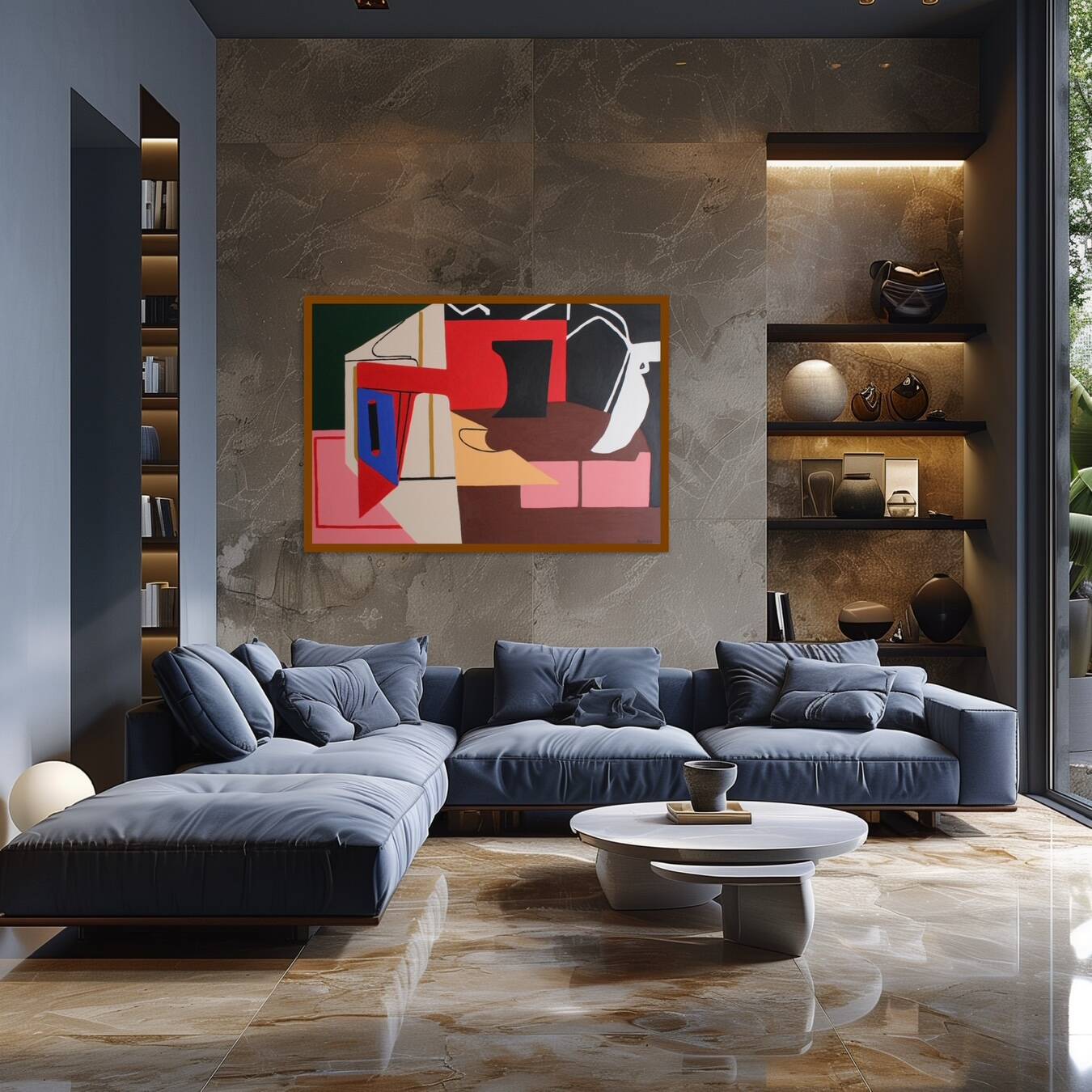 Original stretched canvas painting "chaos" 116x81