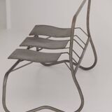 Sculptural metal bench / Artist's work signed Circa 2000