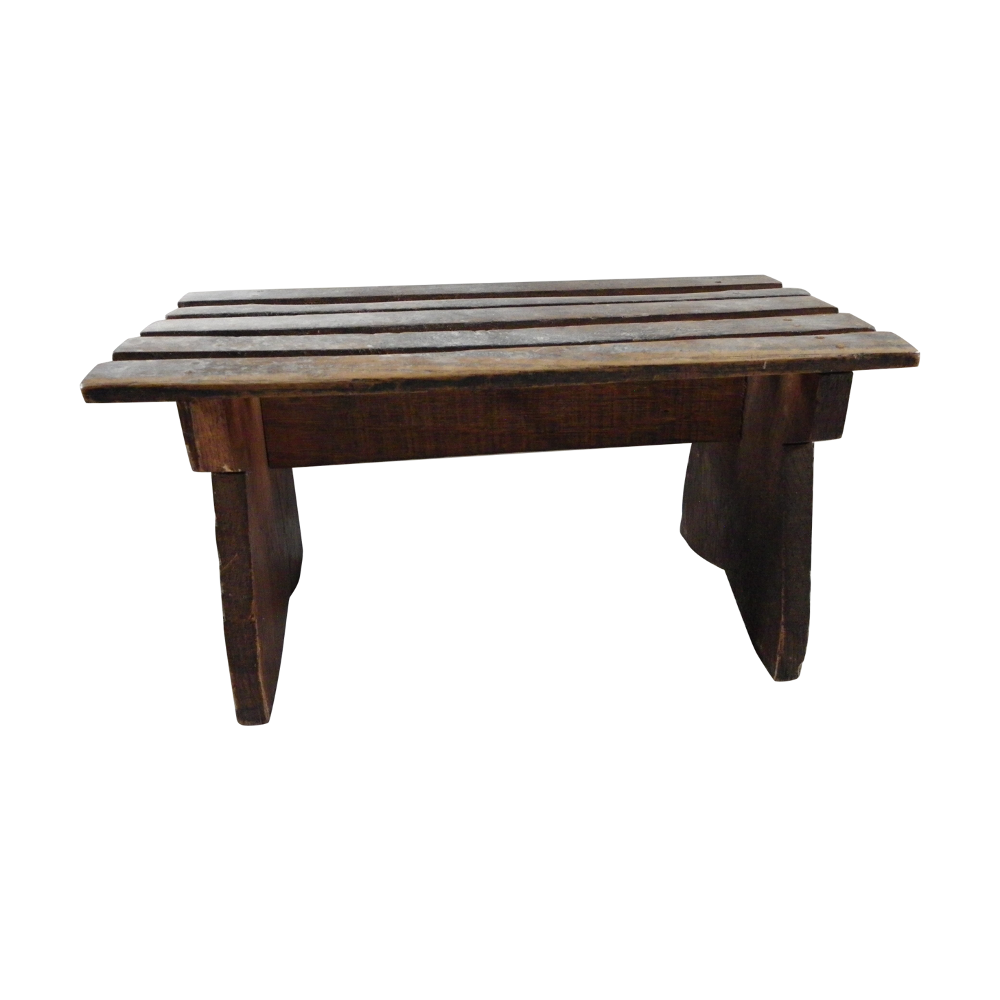 Vintage wooden bench footrest vintage plant holder