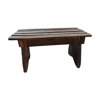 Vintage wooden bench footrest vintage plant holder