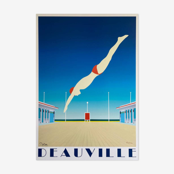 Affiche original Deauville par Razzia - Petit Format - Signé par l'artiste - On linen