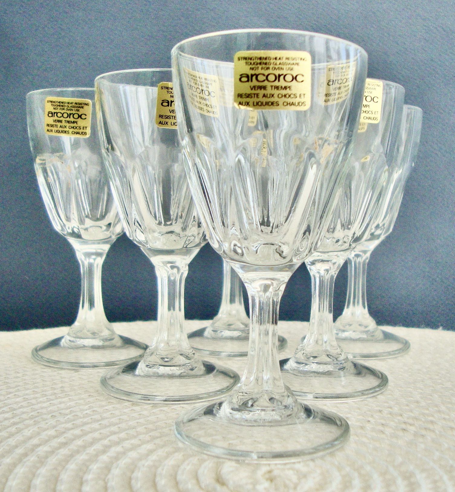 Suite de 6 verres Arcoroc