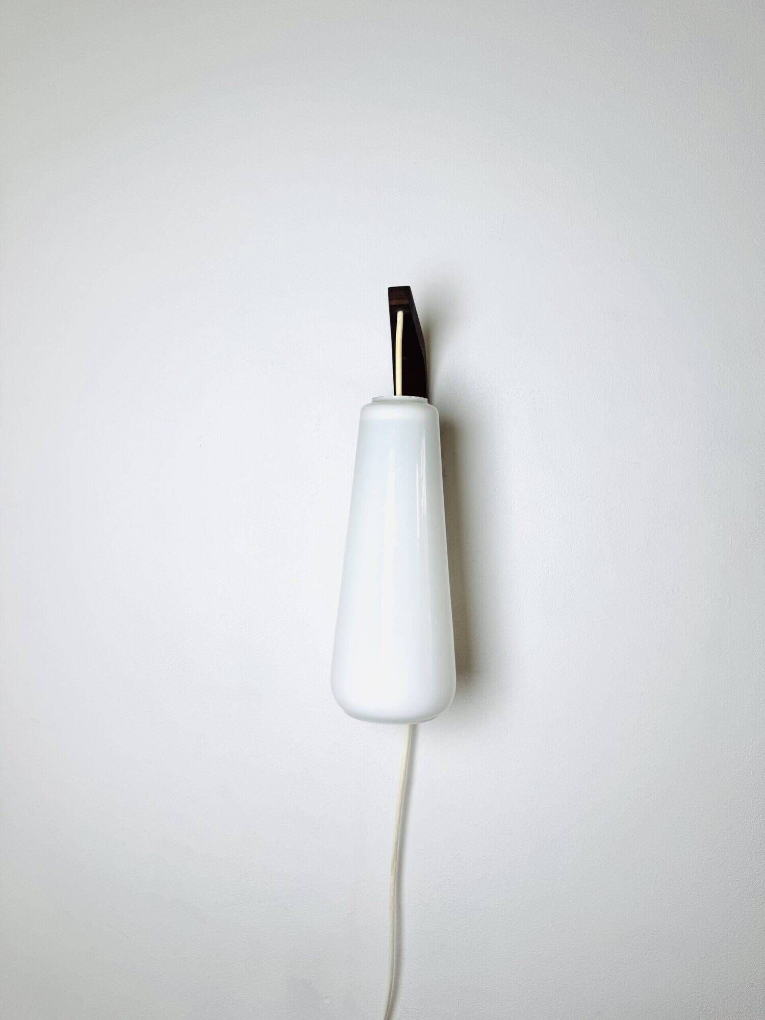 Cylinder Wall Light In Milk Glass By Michael Bang For Holmegaard, Denmark 1980S