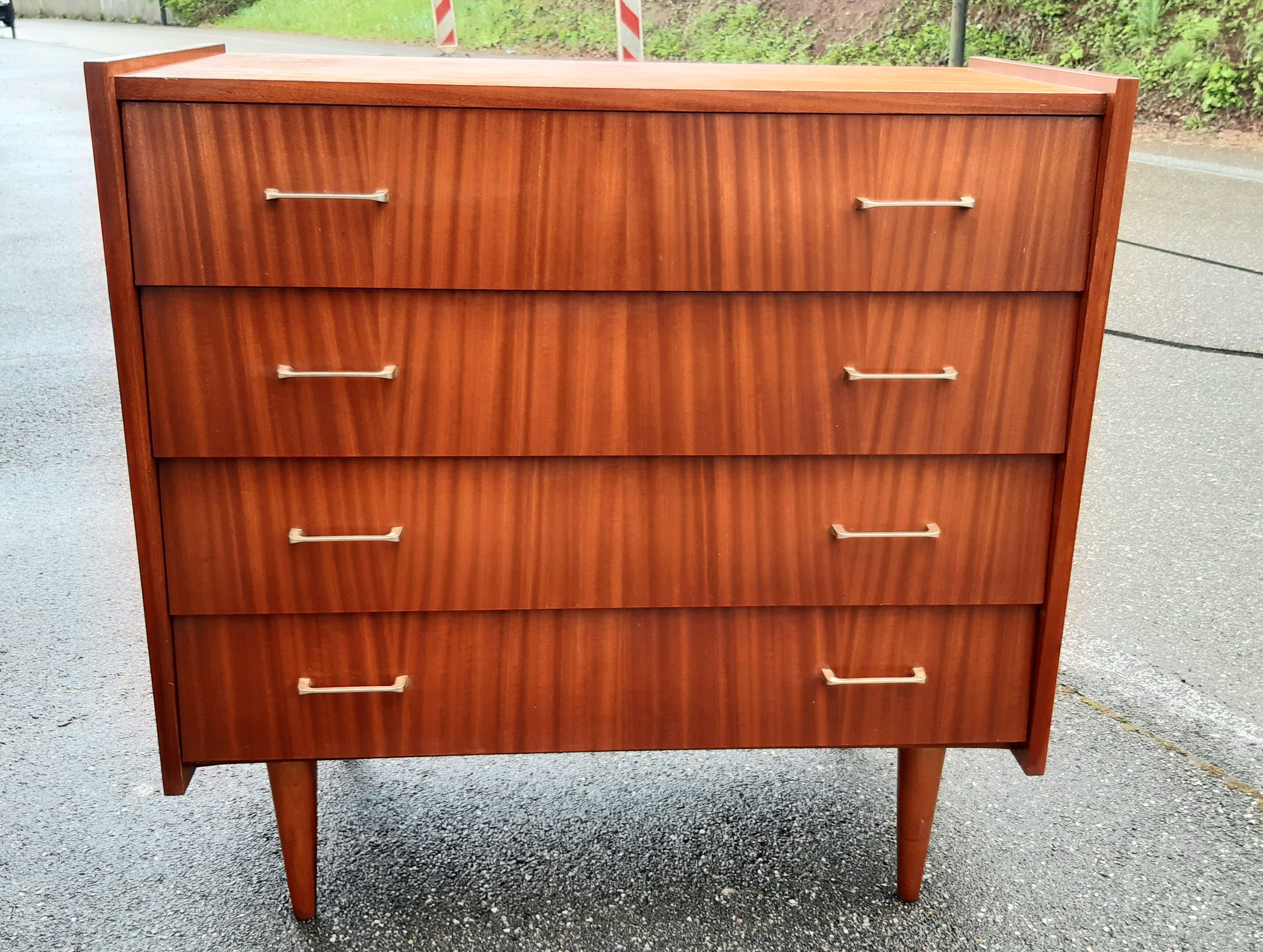 Vintage chest of drawers spindle feet