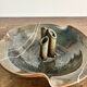 Flower holder coupe in stoneware signed – Vintage ceramics