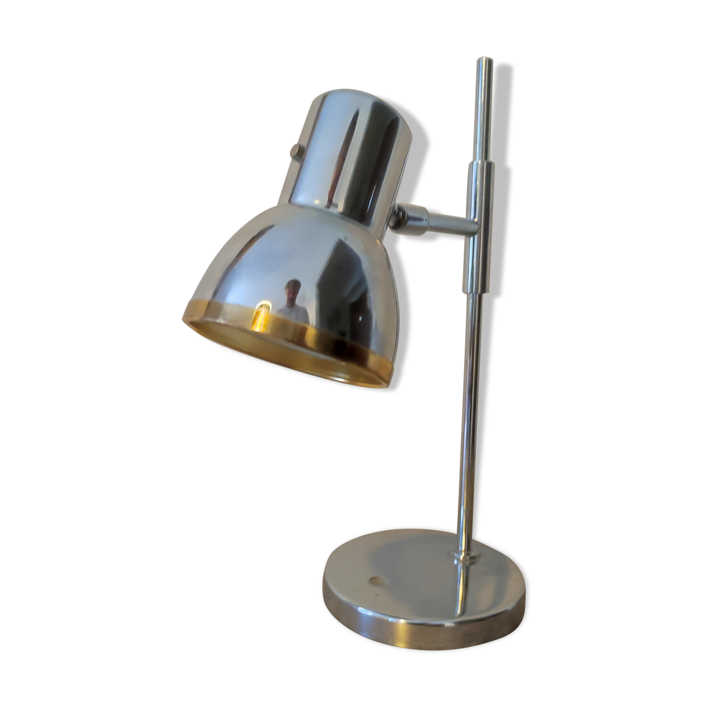 Articulated desk lamp workshop chromed metal