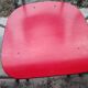 6 red and chrome Formica chairs