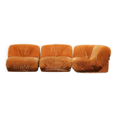 Modular canapé Airborne "Patate", velvet, 1970s