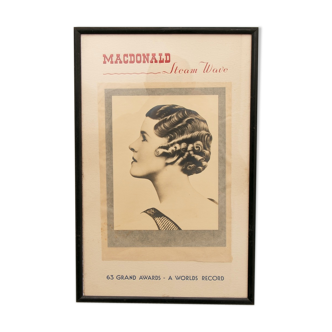 Art Deco MacDonald Steam System Advertisement hairdressers photo