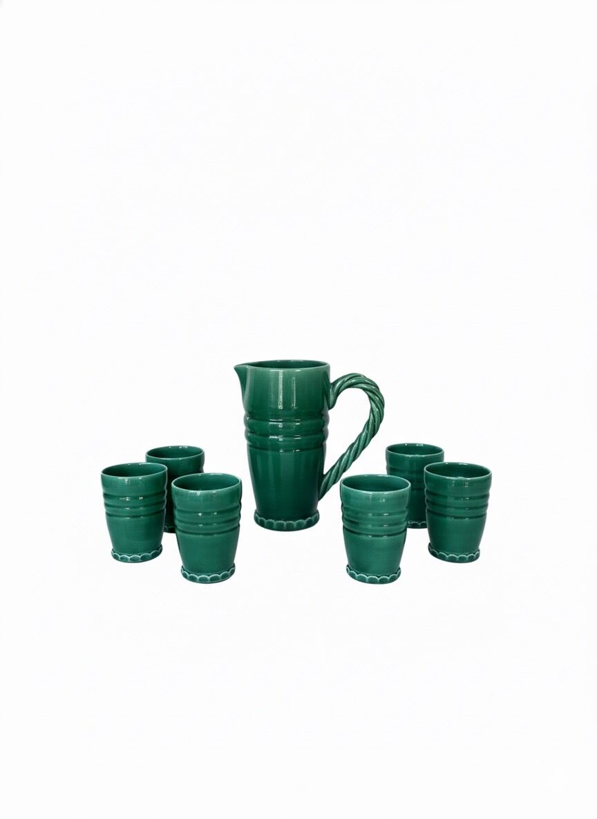 Grandjean-Jourdan Vallauris orangeade service, 1950