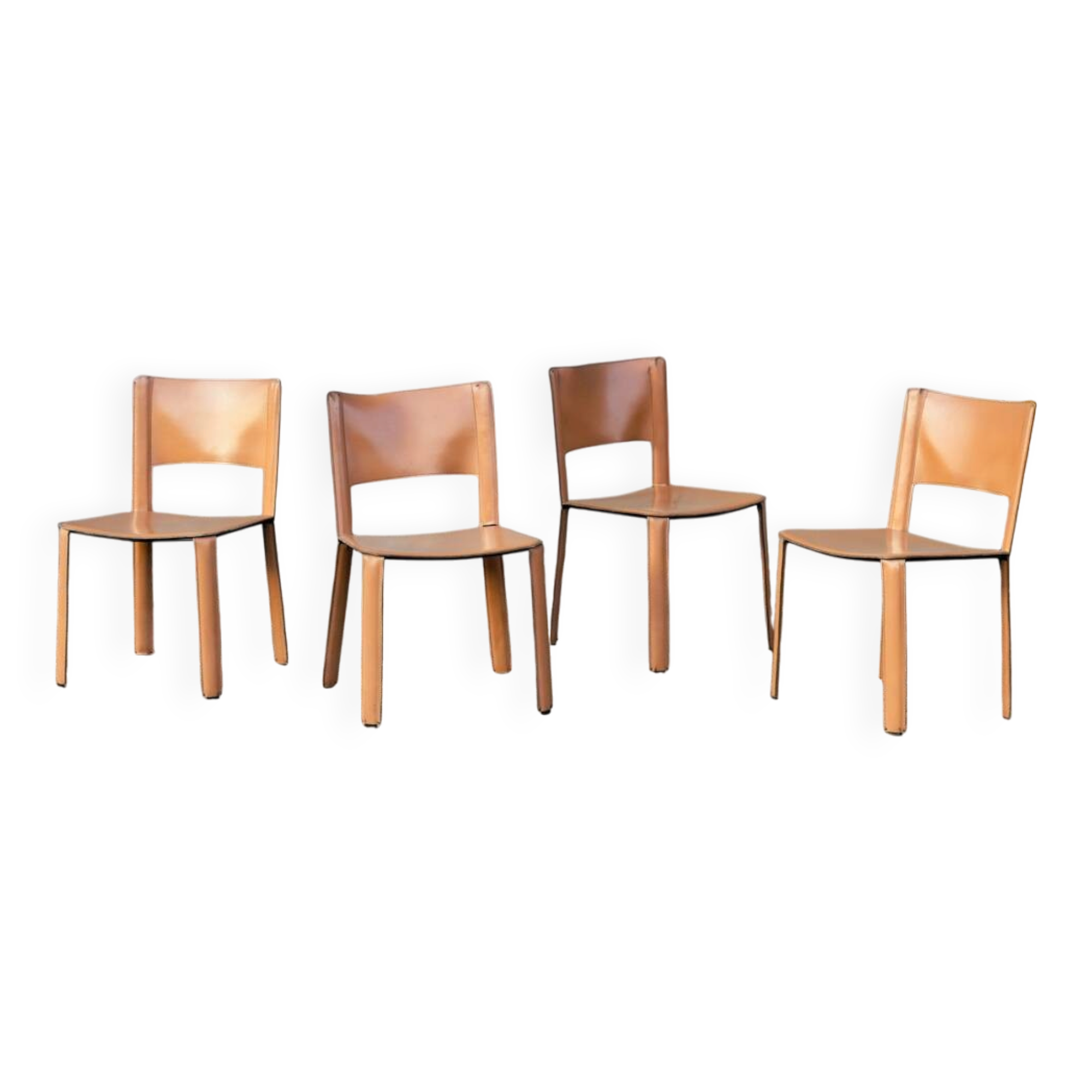 Série de 4 chaises Willy Rizzo Cidue 1970
