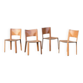 Set of 4 Willy Rizzo Cidue chairs 1970