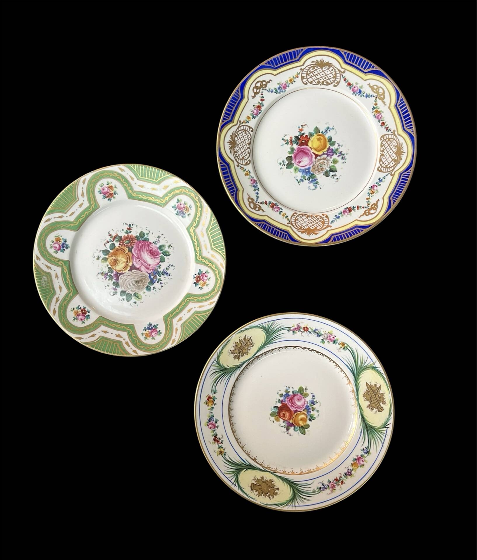 Porcelain plates in the style of Sèvres