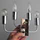 Chrome metal torch lamp 1970
