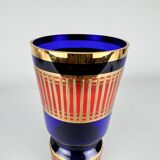 1960's Gillded Vase by Glass Designer Jan Gabrhel, Czechoslovakia
