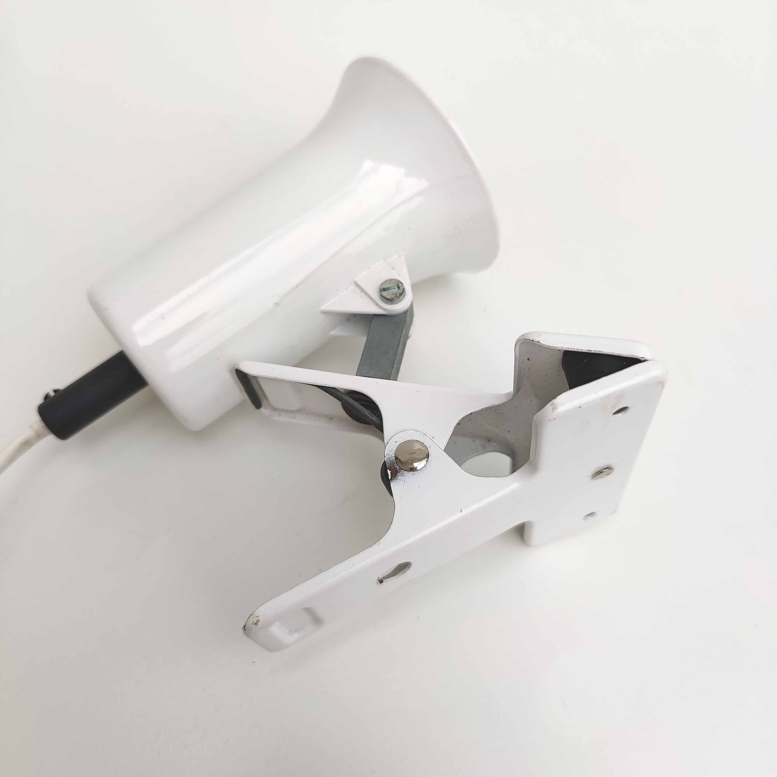 Spot lamp with clamp Lita metal white