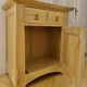 Petite commode en chêne massif céruse style Art Nouveau