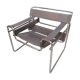 Marcel Breuer Wassily  grey leather B3 Chairs 1980s Italy