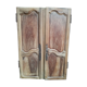 Double antique walnut closet doors