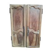 Doubles portes anciennes de placard en noyer