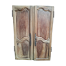 Double antique walnut closet doors