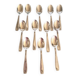 12 small mocha spoons. Christofle Paris.