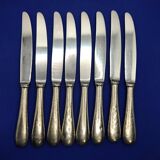 Set of 8 small silver-plated Chambly Navy knives