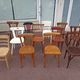 Set of 12 mismatched wooden bistro chairs - vintage