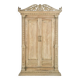 Antique Indian double-leaf door in carved solid wood