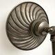Gooseneck wall lamp old style silver metal patinated