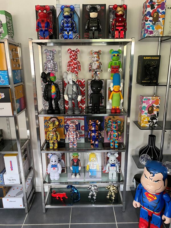 Bibliothèque vitrine étagère murale modulable verre et chrome vintage 1970