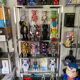 Display bookshelf modular wall shelf glass and chrome vintage 1970s