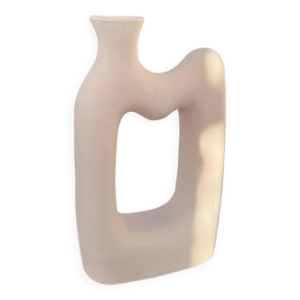 Vase en céramique blanc Jana