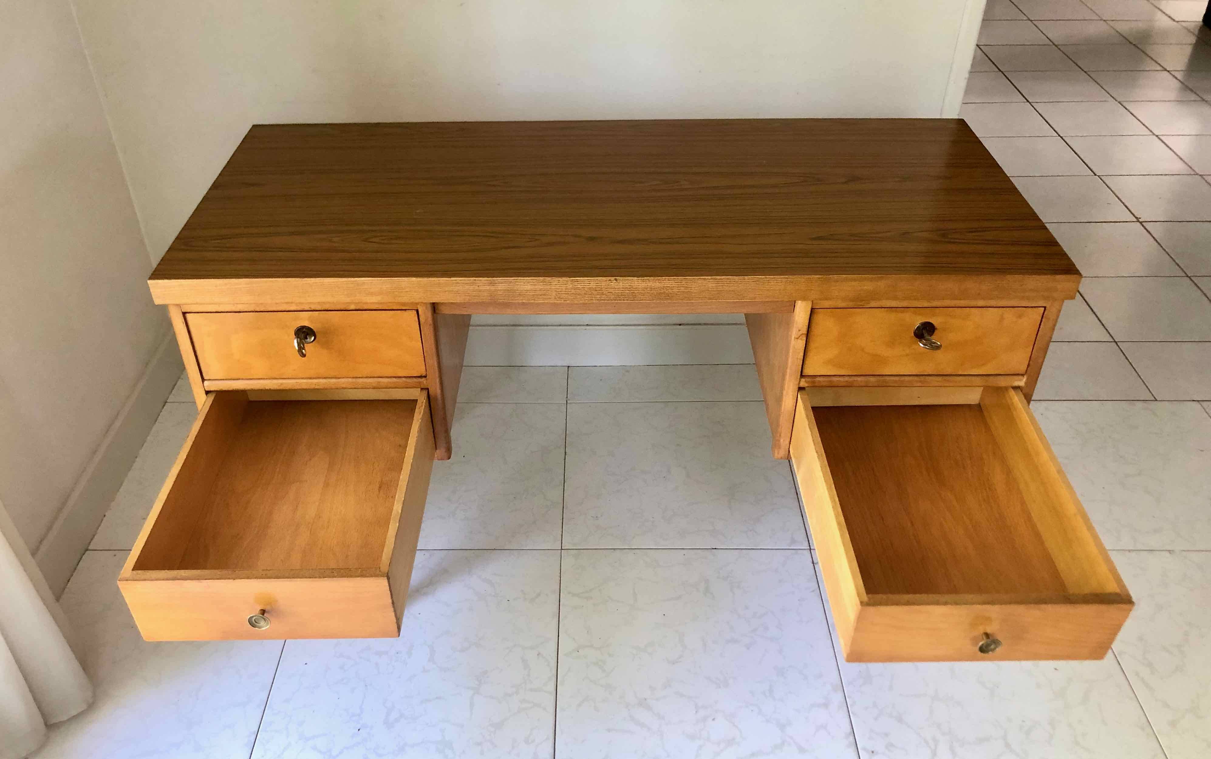 1960s designer desk, compass legs